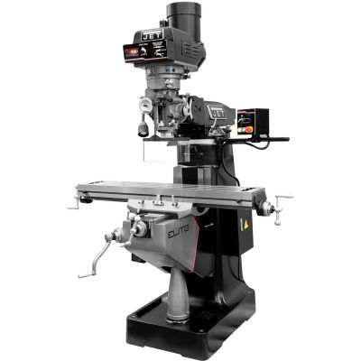 JET® 894407 EVS-949 Mill with 3-Axis ACU-RITE 303 (Quill) DRO and Servo X, Y-Axis Powerfeeds