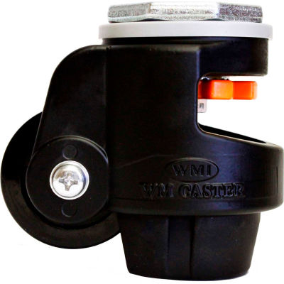 WMI® Roll & Set Leveling Caster WMI-100S-BLK 825 Lb. Capacity - Swivel Stem Mount