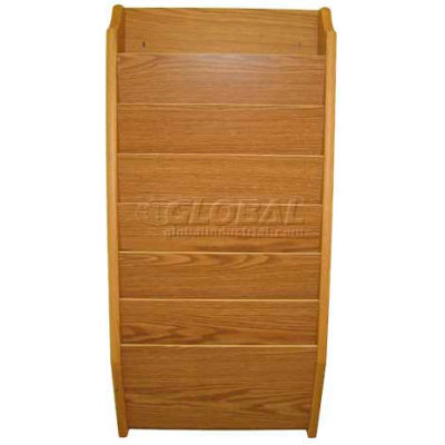 Wooden Mallet 7 Pocket Legal Size File Holder, Light Oak