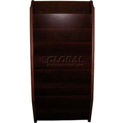 Wooden Mallet 7 Pocket Legal Size File Holder, Mahogany