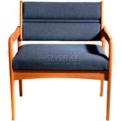 Wooden Mallet Valley Bariatric Guest Chair with Standard Leg, Solid Vinyl, Mocha/Light Oak