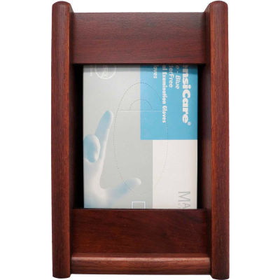 Wooden Mallet 1 Pocket Glove/Tissue Box Holder - Rectangle, Mahogany