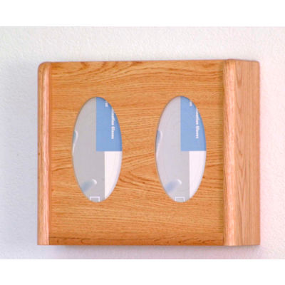 2 Pocket Glove/Tissue Box Holder - Mahogany