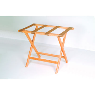 Luggage Rack w/ Straight Legs - Light Oak/Tan
