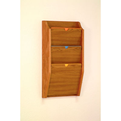 3 Pocket HIPPAA Compliant Chart Holder - Medium Oak