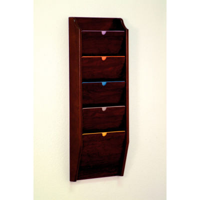 5 Pocket HIPPAA Compliant Chart Holder - Mahogany