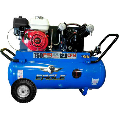 Eagle P55G25H1 Portable Gas Air Compressor w/ Honda GX Engine, 5.5 HP, 25 Gallon, Horizontal