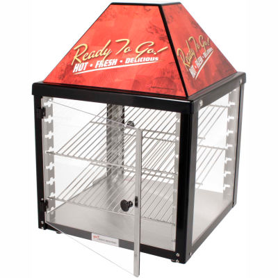 Wisco Industries®2 Shelf Display Warmer - Adjustable Thermostat, 2 Door, 18"W x 25"H x 18"D