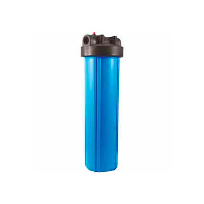 20" Full Flow Blue/Black Plastic Filter Housing 1 1/2" Port - Pkg Qty 4
