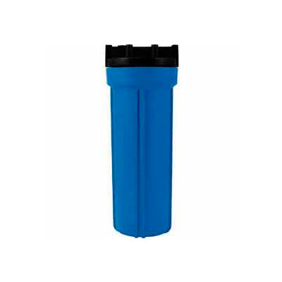 10" Residential Blue/Black Plastic Filter Housing 1/2" Port - Pkg Qty 12