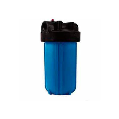 10" Full Flow Blue/Black Plastic Filter Housing 3/4" Port Pressure Release - Pkg Qty 4