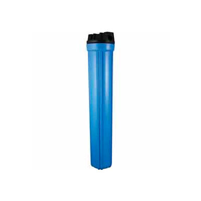 20" Residential Blue/Black Plastic Filter Housing 1/2" Port Pressure Release - Pkg Qty 6