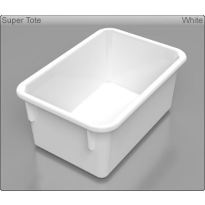 Tote Tray - 5"W x 11-1/4"D x 7-3/4"H - White