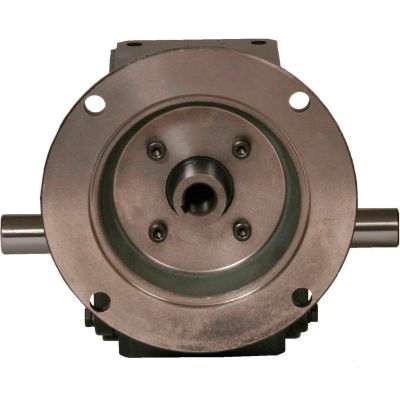 Worldwide HdRF237-15/1-DE-56C Cast Iron Right Angle Worm Gear Reducer 15:1 Ratio 56C Frame