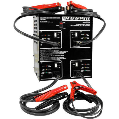 Associated Equipment 4 X 20-Amp Gang Charger For Gel, AGM, And Others - 6366