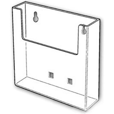 Wall-Mount Literature Holder, Acrylic, 6"W X 1-1/4"D X 6-1/2"H