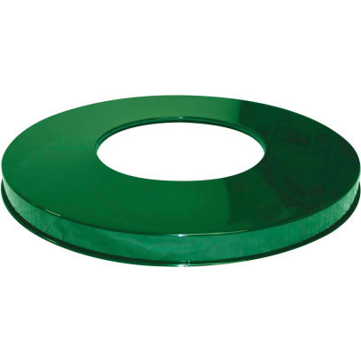 Metal Flat Top Lid 18-3/4" Diameter, Green - M2401-FTL-GN