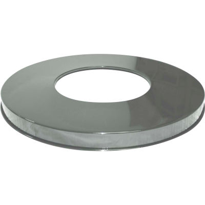Metal Flat Top Lid 18-3/4" Diameter, Silver - M2401-FTL-SLV
