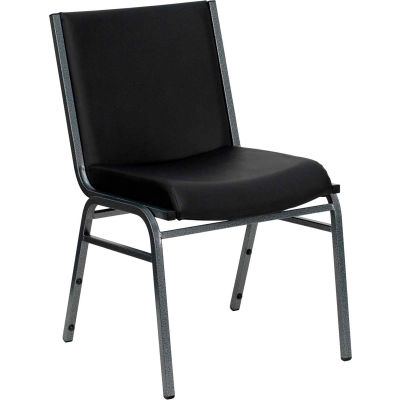 Flash Furniture Heavy-Duty Stacking Chair - Vinyl - Black - Hercules ...