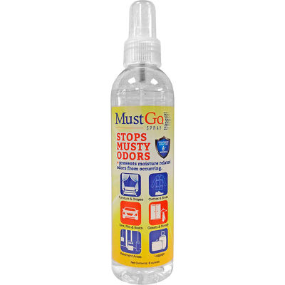 MustGo® Odor Eliminator Liquid - 8 oz. Spray Bottle - Pkg Qty 9