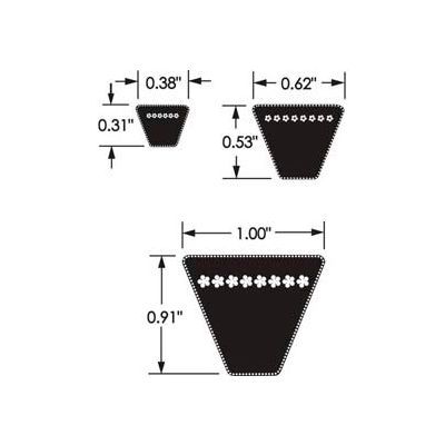ContiTech Hy-T® Wedge Belt, Non Cogged, 5v900