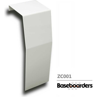Baseboarders® Premium Series Steel Easy Slip-on Baseboard Zero Clearance Endcap, White
