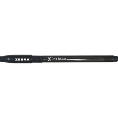 Zebra Z-Grip Basics LV Ballpoint Stick Pen - 1 mm Medium - Black - Dozen