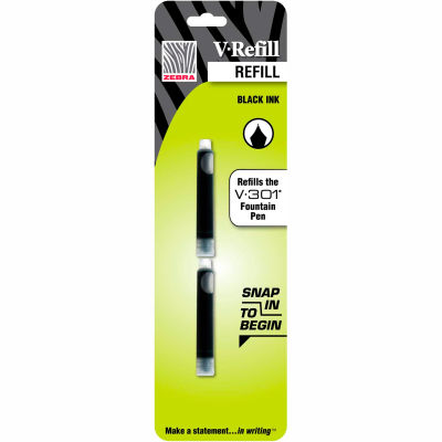 Zebra Refill for V-301 Series - Black Ink - 2 Pack