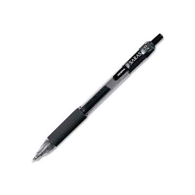 Zebra Sarasa Gel Retractable Pen, Medium, 0.7mm, Black Ink, Dozen