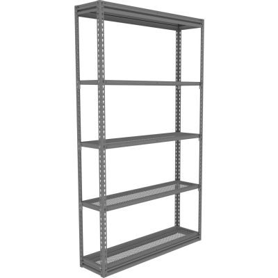 Tennsco Z-Line Boltless Shelving w/ Perforated Steel Industrial Shelves- 48"W x 12"D x 84"H- Starter