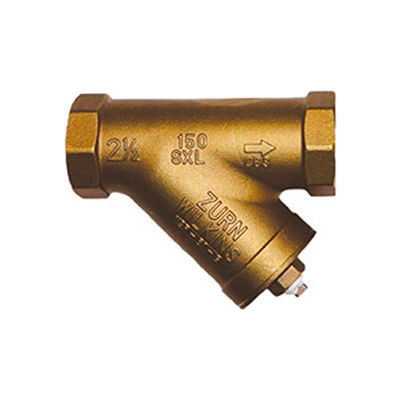 Zurn 114-SXL 1-1/4 In. FNPT x FNPT Strainer - 20 Mesh Screen - 300 WOG Lead Free Cast Bronze