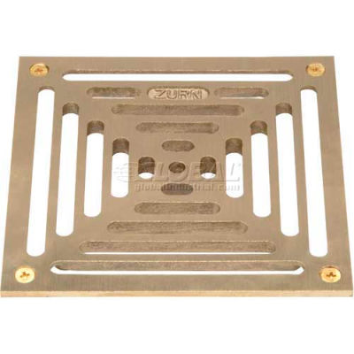 Zurn 10" x 10" Square Floor Drain W/Screws, Brass