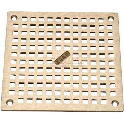 Zurn 8" x 8" Square Floor Drain W/Screws, Nickel