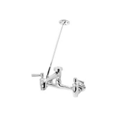 Zurn Sink Faucet With 6" Vacuum Breaker Spout, Lever Handles, Pail Hook, 3/4" Hose End and Brace