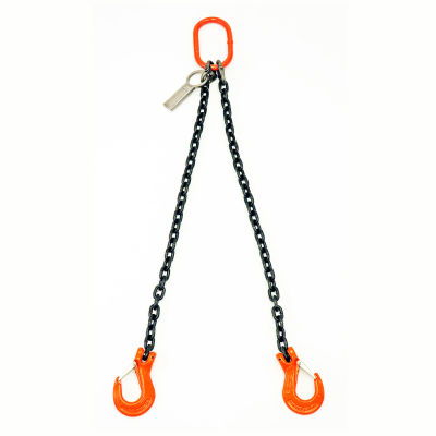 Mazzella Lifting B151037 10' Double Leg Chain Sling W/ Sling Hook