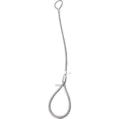 Lift America S102031 Wire Rope Sling 3/8" x 6' Eye & Eye, 2200/2800/5600 Lbs Cap