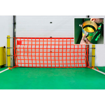 US Netting Bollard Safety Net, 4'L x 18'W Net, Fits 3-1/2"-4-1/2" Dia. Bollard, BRSN-418-5