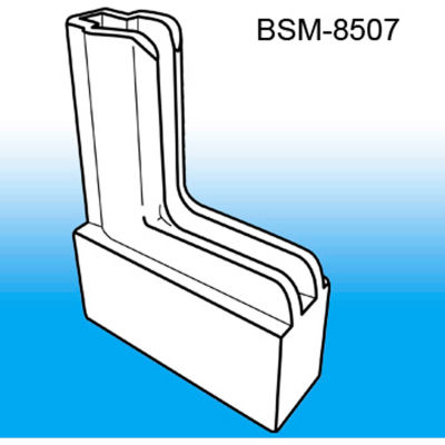 Boot System™ Magnetic Base Sign Holder System, 1/2"L x 2-1/4"W, White - Pkg Qty 100