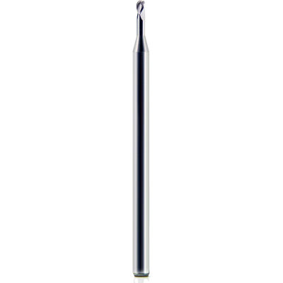 0.020" Dia., 0.030" LOC, 2-1/2" OAL, 0.300" LBS, 3 Flute Carbide Ball Single End Mill, ALTIN