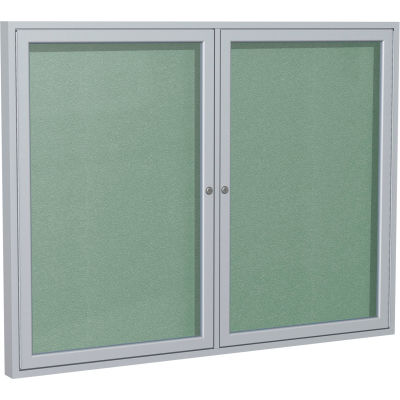 Ghent Enclosed Bulletin Board - Outdoor / Indoor - Vinyl - 36" x 48" H - Mint
