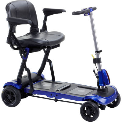 Drive Medical FLEX ZooMe Flex Ultra Compact Folding Travel Scooter, Blue