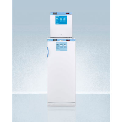 Summit FFAR10-FS24LSTACKMED2 Medical Refrigerator-Freezer Stacked Combination, 11.5 Cu.Ft. Capacity