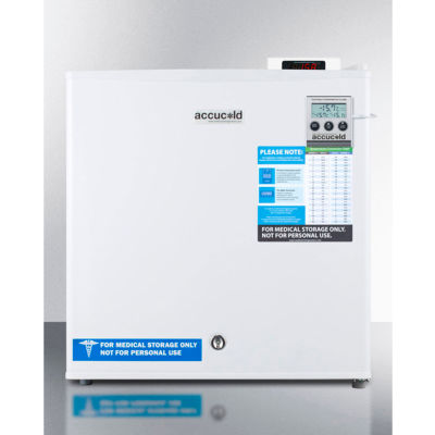 Summit FS24LVAC Compact Vaccine Storage All-Freezer, -20°C Capable, 1.4 Cu.Ft. Capacity
