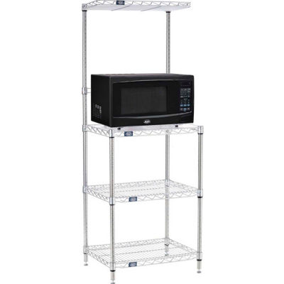 Nexel® Poly-Z-Brite® 4-Tier Microwave Station Kit, 24