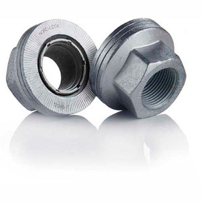 Wedge Locking Wheel Nut - M22 x 1.5 - Carbon Steel - Zinc Flake Coated - Pkg of 20 - Nord-Lock 2638
