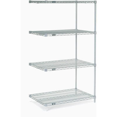 Nexel® Poly-Z-Brite® Wire Shelving Add-On 36"W x 24"D x 63"H