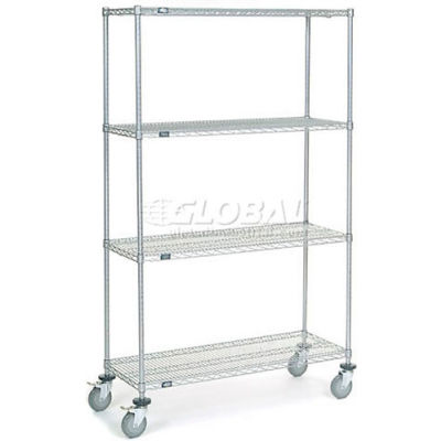 Nexel® Chrome Wire Shelf Truck, 1200 lb. Capacity, 48"L x 18"W x 80"H