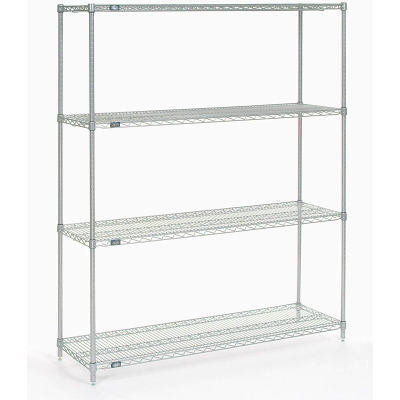 Nexel® Poly-Z-Brite® Wire Shelving Starter 60"W x 21"D x 86"H
