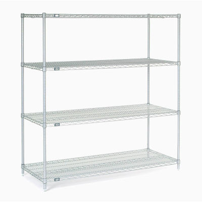Nexel® Poly-Z-Brite® Wire Shelving Starter 42"W x 18"D x 63"H