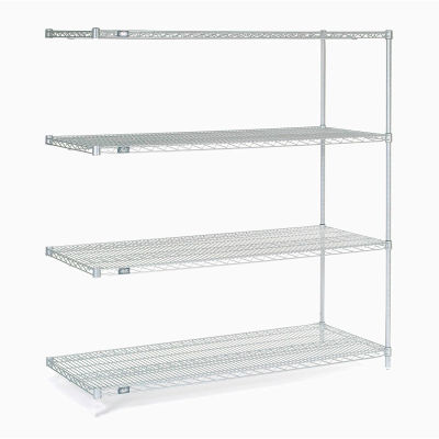Nexel® Poly-Z-Brite® Wire Shelving Add-On 42"W x 18"D x 63"H